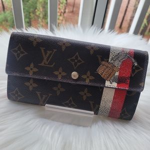 Louis Vuitton Monogram Groom Portefeuille Sarah Long Bifold Wallet